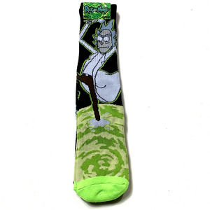 Rick and Morty Two Pair Men's Novelty Long Crew Socks Stocking Stuffer - NEW